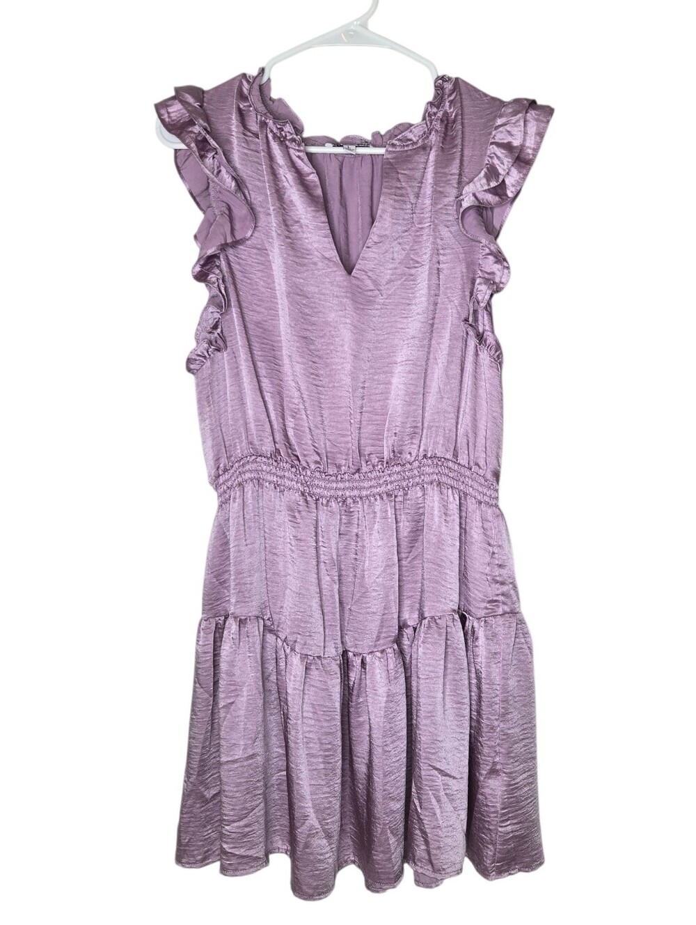 Steve Madden Satin Pale Lavender Prairie Dreams Dress Size Large